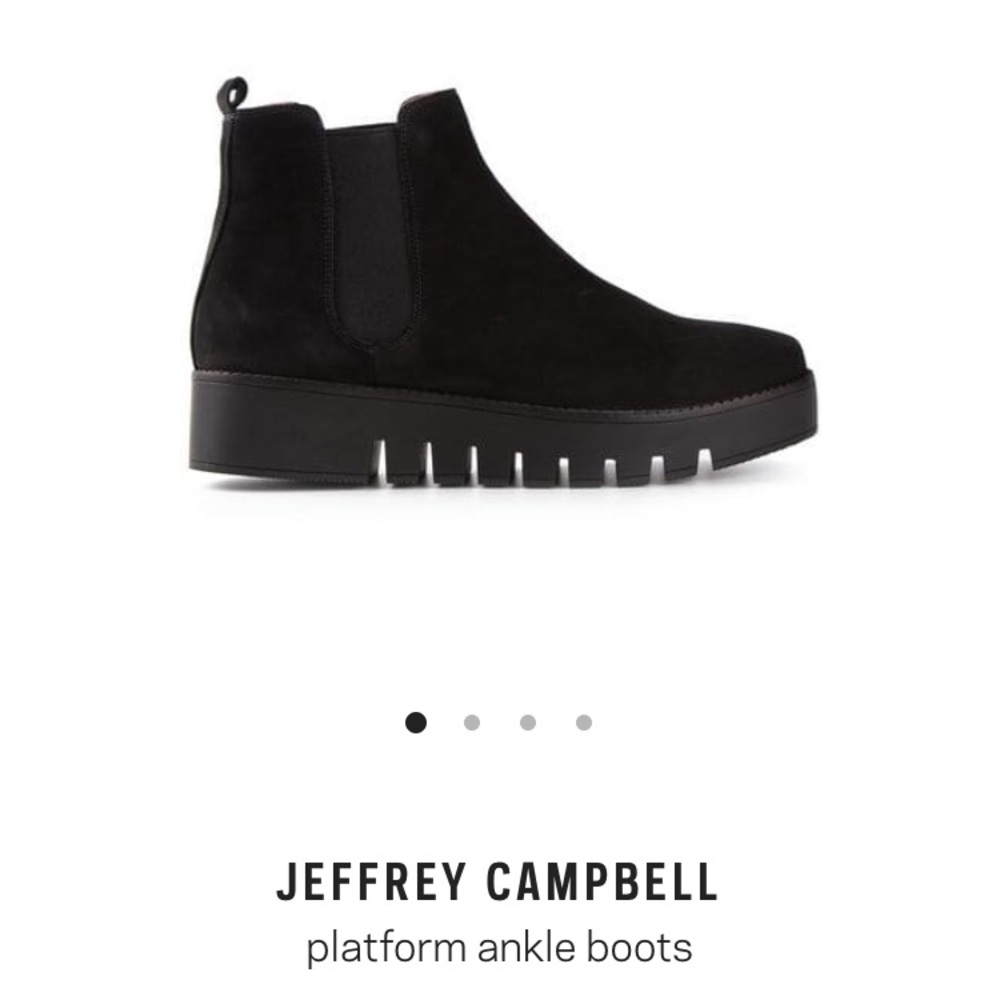 Jeffrey Campbell matte platform boots in Black